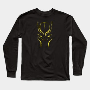 Black Panther Mask: Gold Long Sleeve T-Shirt